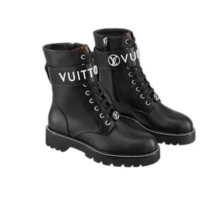 Louis Vuitton Territory Ranger Black Flat Combat Boots 39 BNIB SOLD OUT RARE!!!
